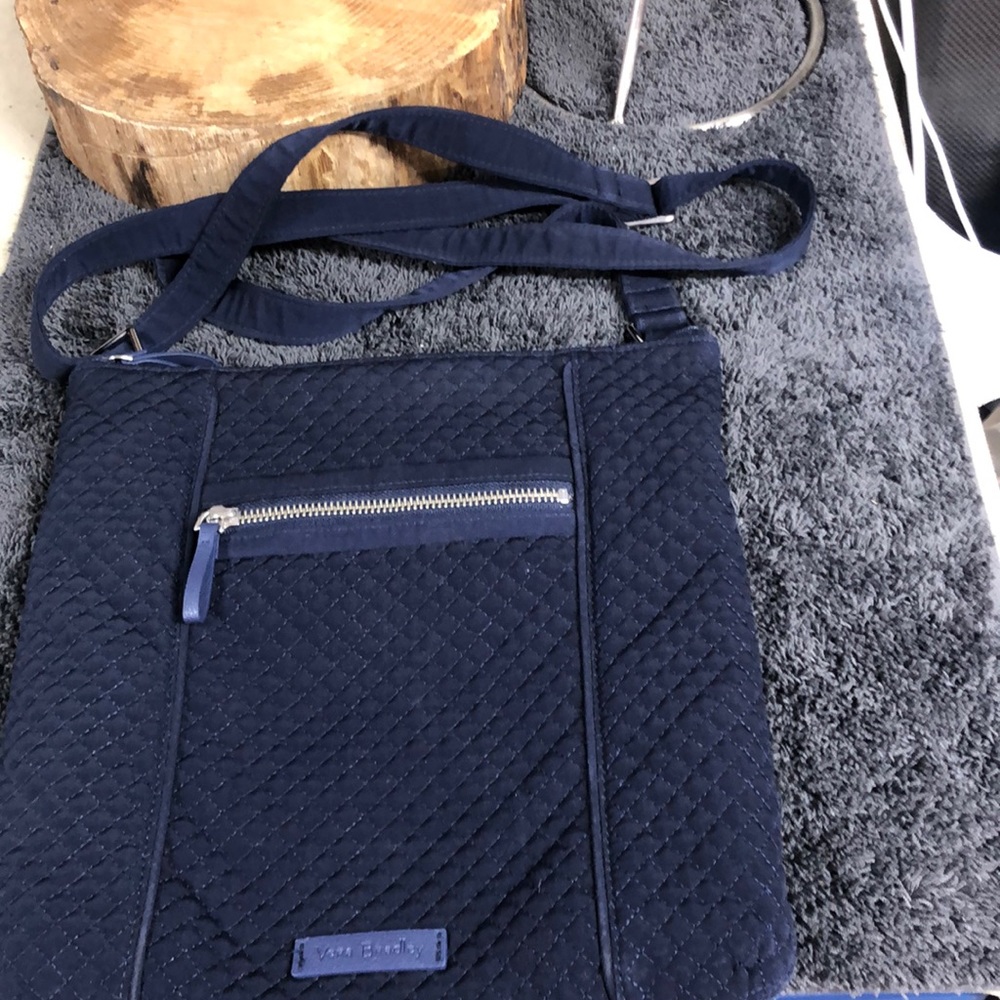 Vera Bradley crossbody navy quilted nylon purse